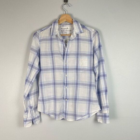 Frank & Eileen BARRY Tailored Button-Up Plaid Shirt - Picture 1 of 8